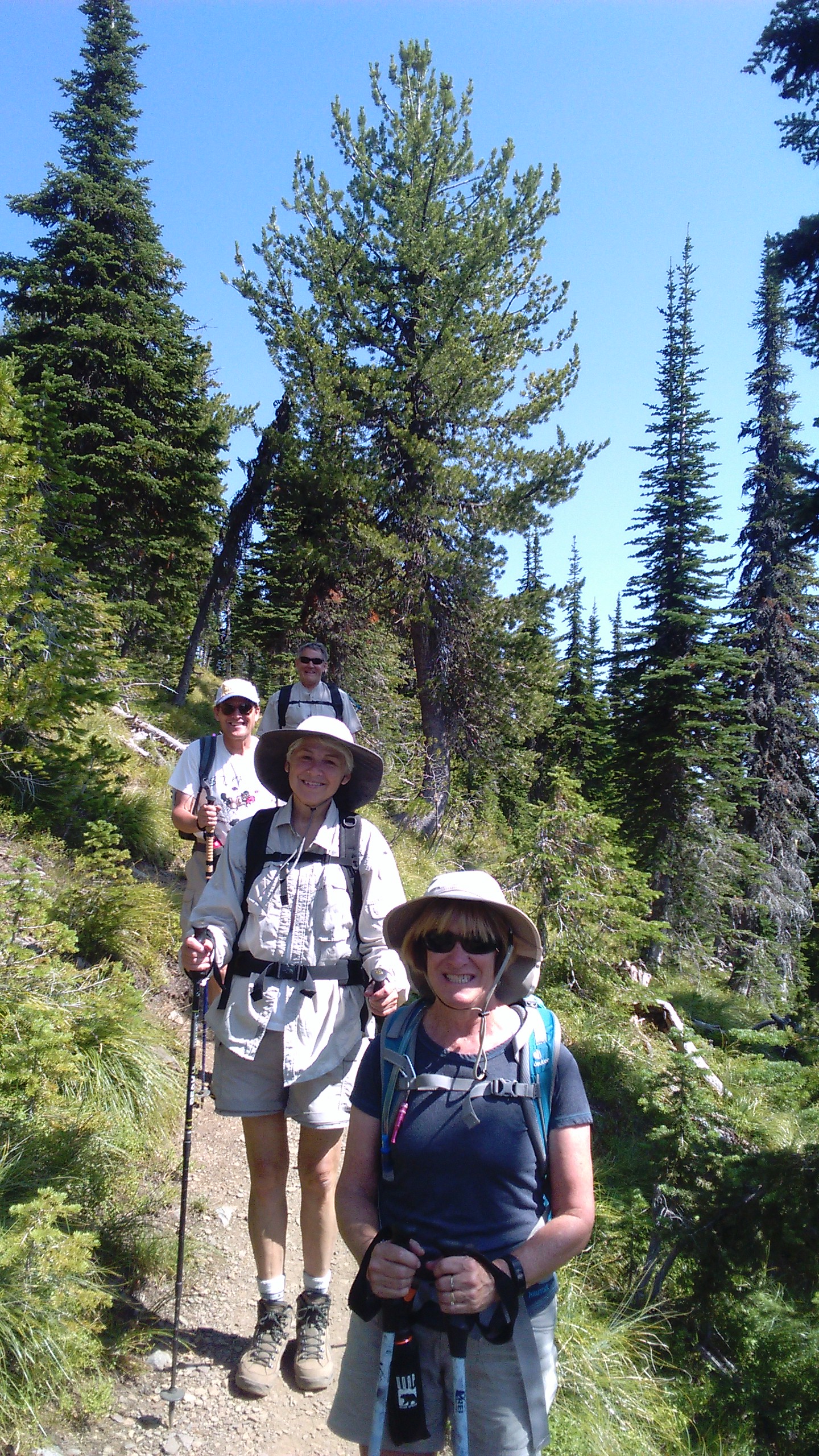Hikers on the Scotchman Peak trail